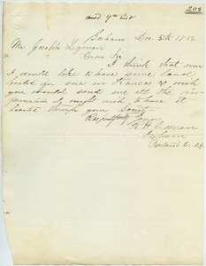 Letter from R. H. Curran to Joseph Lyman