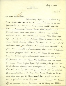 Letter from Frank Lyman to Miss Kerr