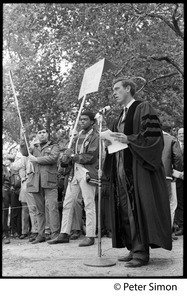 Minister speaking at The Resistance antiwar rally on the Boston Common