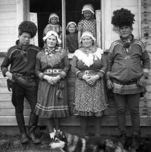 Sami family with dog