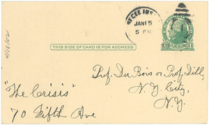 Letter from A. S. Steele to W. E. B. Du Bois and Augustus Granville Dill