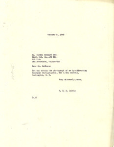 Letter from W. E. B. Du Bois to Warren McClure