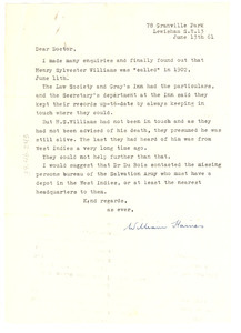Letter from William Haines to W. E. B. Du Bois