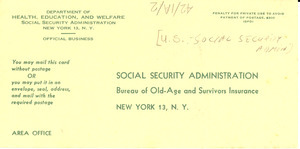Claimant's report to Social Security Administration