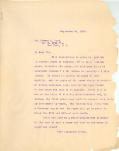 Letter from W. E. B. Du Bois to Robert A. Wood