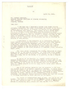 Letter from Louis T. Wright to Kendall Weisiger