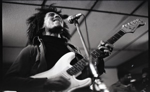 Bob Marley and the Wailers at Paul's Mall: Marley with guitar