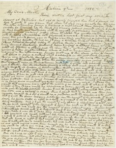 Letter from Erasmus Darwin Hudson to Martha Hudson