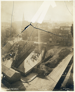 Pleasant Street Station, aerial view