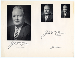 Signed portraits of Mayor John F. Collins