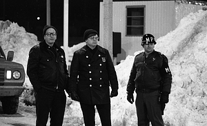 972nd Military Police Company policeman and unidentified police officers on Dorchester Avenue