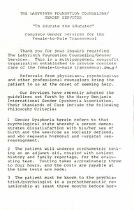 Labyrinth Foundation Counseling/Gender Service Pamphlet
