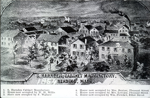 1854 sketch of S. Harnden's mill yard