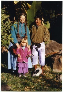 Sandi and Maya Sommer, with unidentified friend