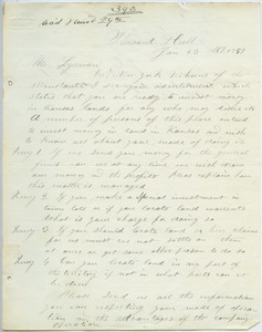 Letter from J. D. Willoughby to Joseph Lyman