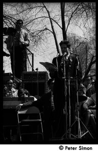 Resistance on the Boston Common: Staughton Lynd addressing the crowd