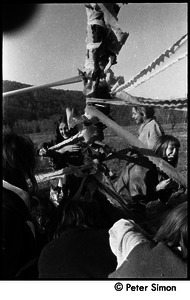 Revelers dancing around the Maypole, Packer Corners commune