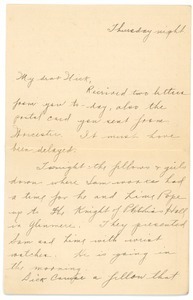 Letter from Letitia Crane to Frank F. Newth