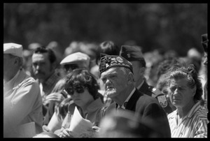 American Legionnaire in the crowd at the dedication ceremonies for the Rhode Island Vietnam Veterans Memorial