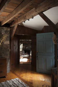 Sheffield House: posts and beam structure in the house of Martin Canellakis and Faith Cromas, Sheffield, Mass.