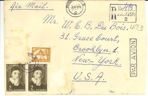 Letter and envelope from Titea Eugenia to W. E. B. Du Bois