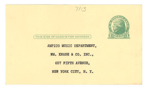 William Knabe & Co. address change card