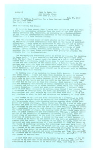 Letter from John W. Darr, Jr. to Greater New York Committee for a Sane Nuclear Policy