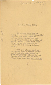 Letter from Crisis to Julian Elihu Bagley