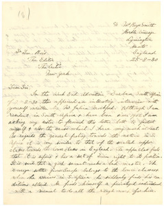 Letter from H. Sandwith to W. E. B. Du Bois