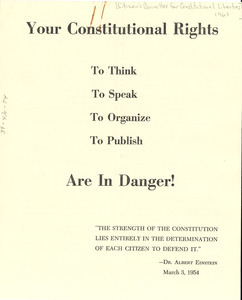 Your constitutional rights are in danger!