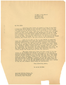 Letter from W. E. B. Du Bois to William Crowe Jr.