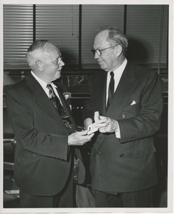 Jeremiah Milbank, Sr. presenting gift to Mr. Krueger