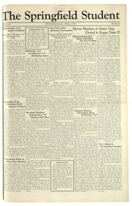 The Springfield Student (vol. 20, no. 20) April 4, 1930