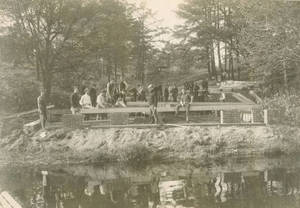 Student Work Crew Laying Boathouse Foundation, 1901