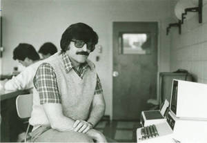 Peter Polito at computer