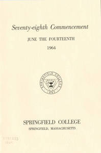 Springfield College Seventy-Eighth Commencement Program (June 14, 1964)