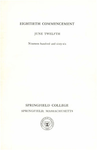 Springfield College Commencement Program (1966)