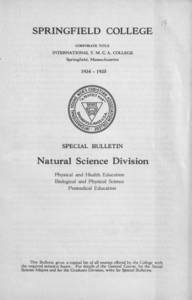 Natural Science Division Bulletin (1934-1935)