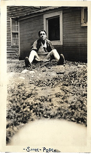 A Photograph of Dorris Bullard Sitting on the Ground