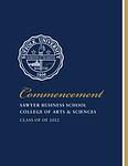 2022 Suffolk University commencement program, College of Arts & Sciences and Sawyer Business School