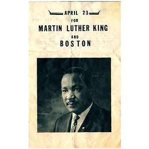 Program for "Martin Luther King and Boston" march.