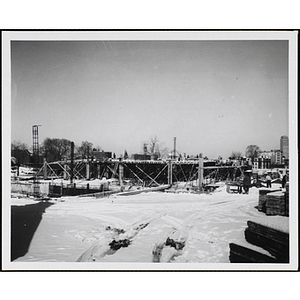 View of the new Roxbury Clubhouse construction site, looking towards the Northwest