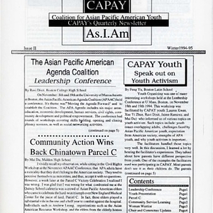 Coalition for Asian Pacific American Youth's quarterly newsletter "As.I.Am"