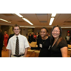 Three of the Torch Scholars at the Torch Scholars dinner