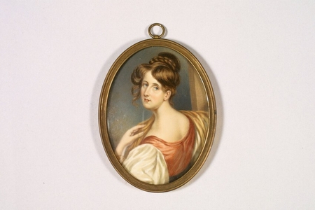 Miniature portrait of Elizabeth Cleghorn (Stevenson) Gaskell (1810-1865)