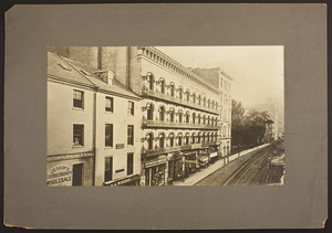 Exterior view of the Boston Museum and adjacent buildings, Tremont Street