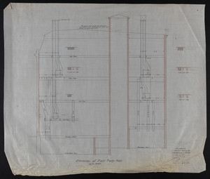 Elevation of East Party Wall, Jan. 19, 1906