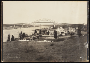 A view of the Bourne Bridge over the Cape Cod Canal, Bourne, Mass.