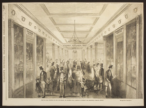 View of the interior of our publishing, or business hall, corner of Tremont and Bromfield Streets, Boston