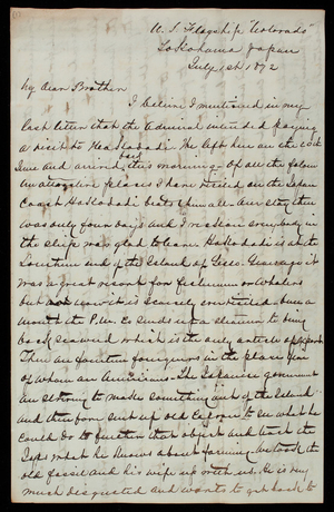 Admiral Silas Casey to Thomas Lincoln Casey, July 1, 1872